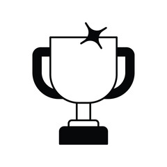 Success trophy icon with white background vector stock illustration