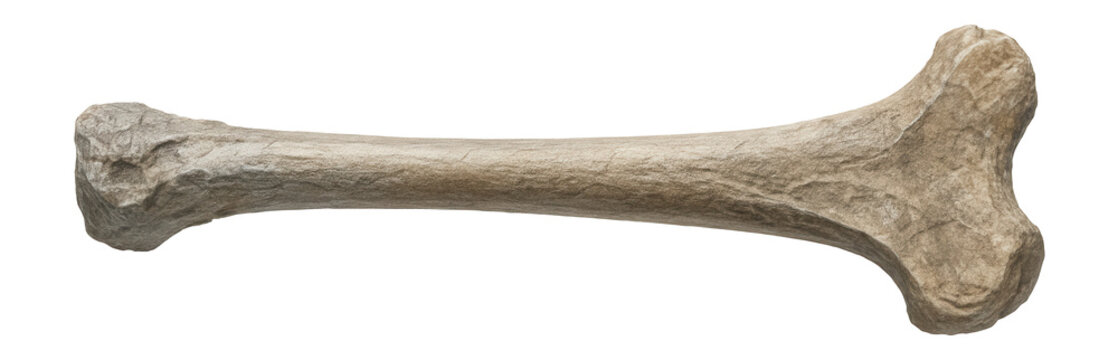 Fossilized Quetzalcoatlus humerus with elongated shaft and expanded distal end