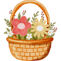 flowers in a basket