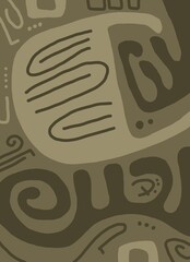 Minimal abstract image for printing. Picture for modern interiors. The picture is painted by hand on a tablet. © neurostructure