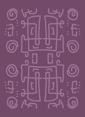 Minimal abstract image for printing. Picture for modern interiors. The picture is painted by hand on a tablet. © neurostructure