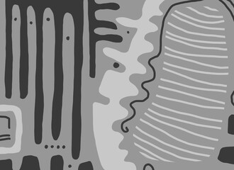 Minimal abstract image for printing. Picture for modern interiors. The picture is painted by hand on a tablet. © neurostructure