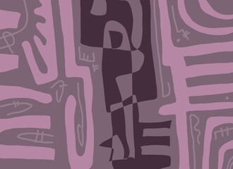 Minimal abstract image for printing. Picture for modern interiors. The picture is painted by hand on a tablet. © neurostructure