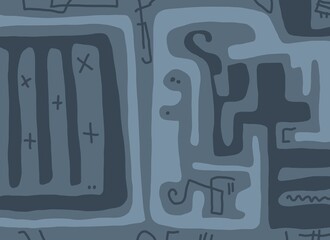 Minimal abstract image for printing. Picture for modern interiors. The picture is painted by hand on a tablet. © neurostructure