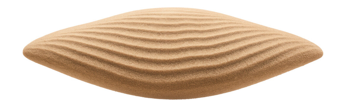 Single sand dune ripple with fine, parallel ridges and smooth, sandy texture