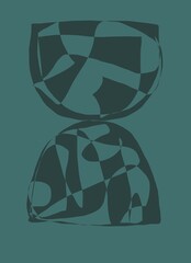 Minimal abstract image for printing. Picture for modern interiors. The picture is painted by hand on a tablet. © neurostructure