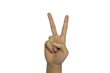 Isolated hand gesturing a positive message with a transparent background ready to use, perfect for