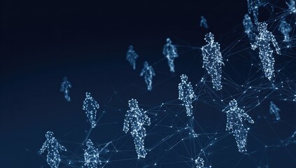 Abstract digital representation of people in motion