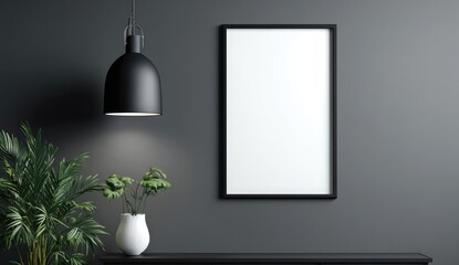 Minimalist modern room mockup