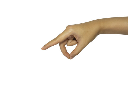 An isolated hand in a pointing or selecting gesture against transparent background, a versatile