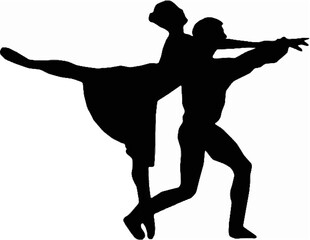 Ballet silhouettes Vector.eps
