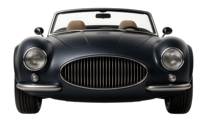 European roadster with a distinctive front badge and wide fenders