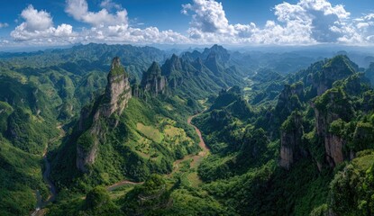 Obraz premium Panoramic mountain vista (2)