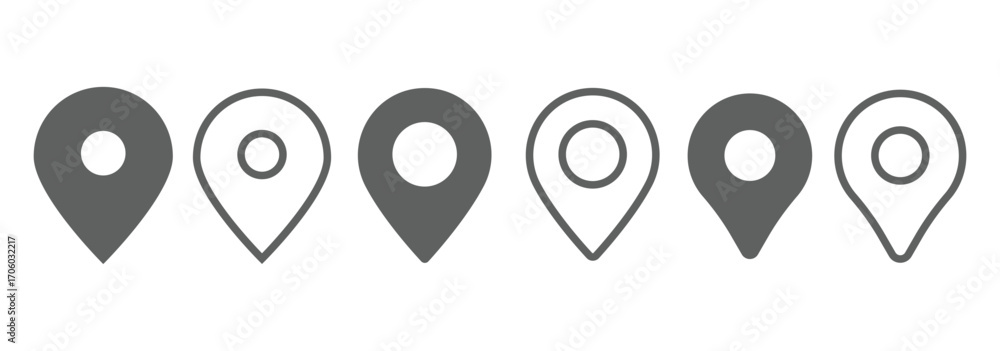 Aufkleber map pointer icon - location marker vector illustration for navigation and gps apps