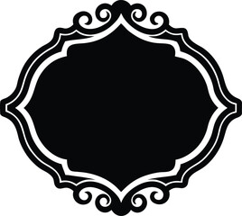 Antique frame vector icon.