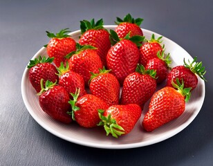 strawberries on a plate