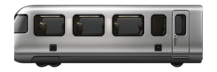 Railway coach with individual reading lights and power outlets