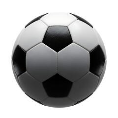 Obraz premium A classic black and white soccer ball isolated on transparent background, ready for the game