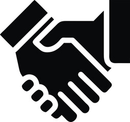 Gradient style outline handshake icon for business partnership and agreement isolated on white background isolated on transparent background