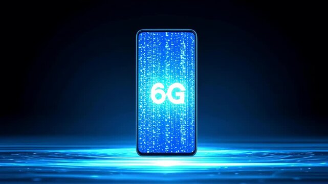 6G High Speed Internet. Data Transfer and Mobile Connectivity.
