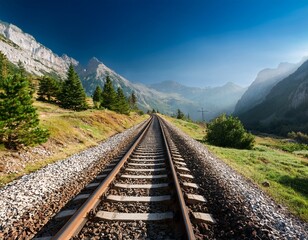 Fototapeta premium railway in the mountains