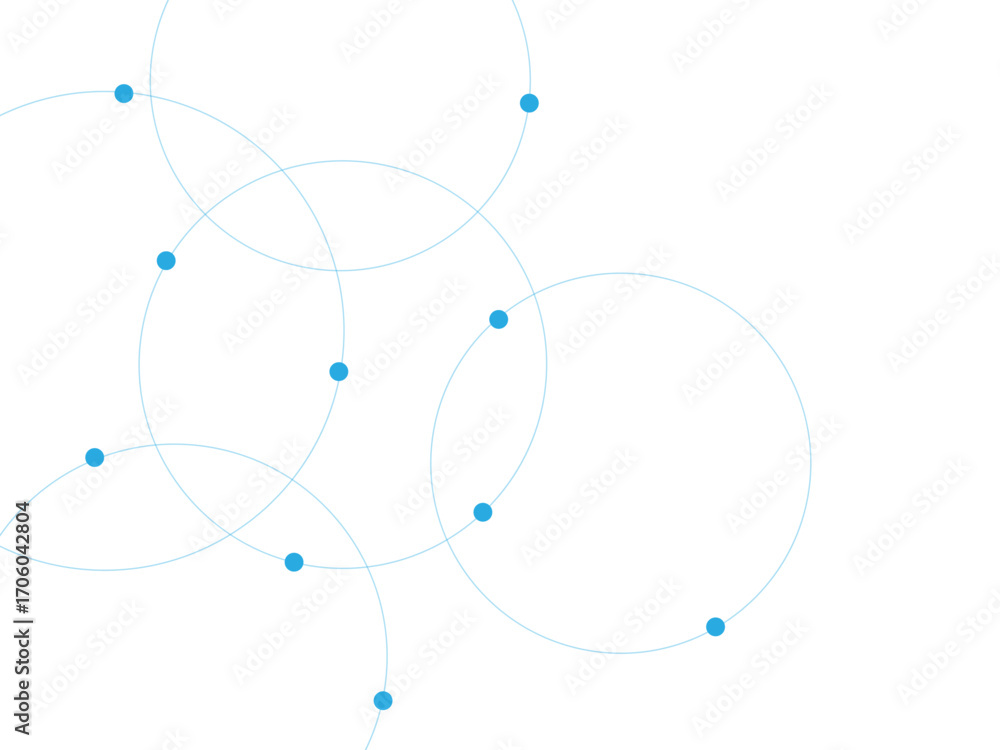 Poster seamless abstract background with circles and dots at their intersection.