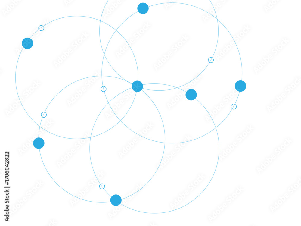 Poster seamless abstract background with circles and dots
