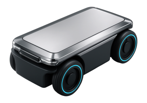 Automated guided vehicle with dual-wheel navigation system