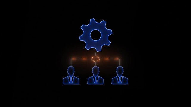 Business efficiency concept, how much a company or organization can produce as it relates to time, cost and quality on transparent background. motion graphics. 4k video
