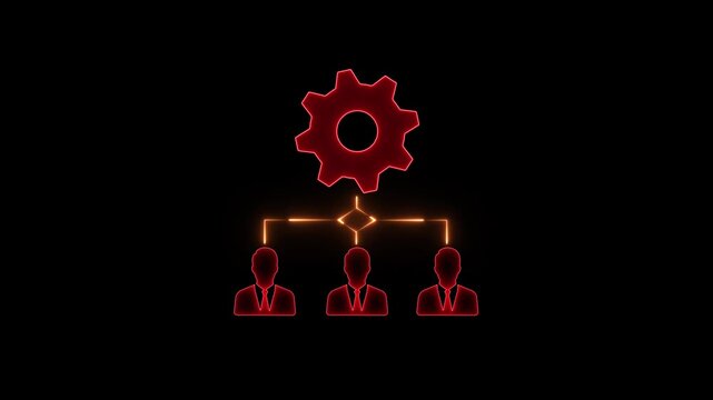 Business efficiency concept, how much a company or organization can produce as it relates to time, cost and quality on transparent background. motion graphics. 4k video
