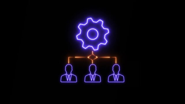 Business efficiency concept, how much a company or organization can produce as it relates to time, cost and quality on transparent background. motion graphics. 4k video