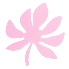 Cute journal png sticker, pink leaf collage element for bullet journal, transparent background