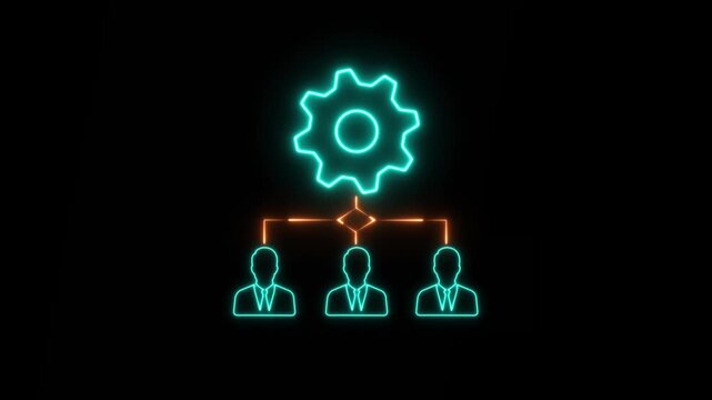Business efficiency concept, how much a company or organization can produce as it relates to time, cost and quality on transparent background. motion graphics. 4k video