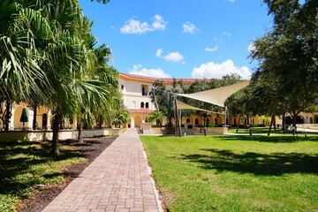 Sarasota, Florida USA - Sep 15, 2025: the Building of University of South Florida Sarasota Manatee campus
