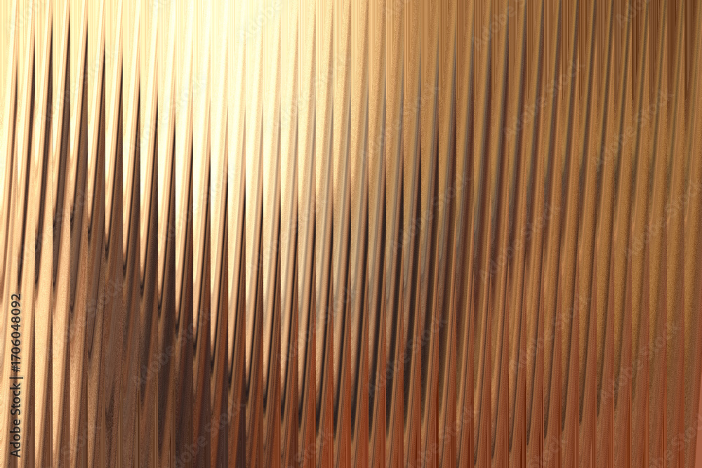 Poster a closeup view of a textured surface with vertical, wavy lines and a warm, goldenbrown hue, creating