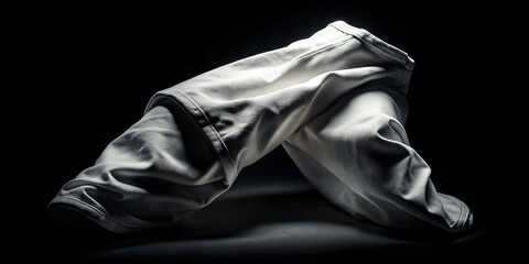 Low Light White Pants Photography: Stylish Isolated Images for Fashion Design