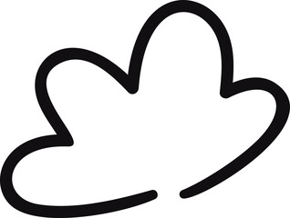 Doodle cloud element vector illustration