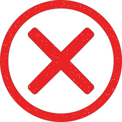 Obraz premium a red circle with a bold x mark inside it