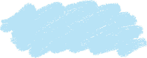 a soft blue crayon scribble on white background