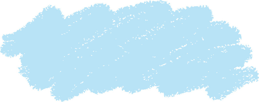 a soft blue crayon scribble on white background