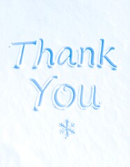 Thank you message written in the snow (1)