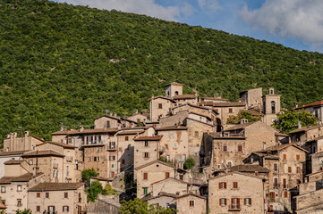 Fototapeta premium Scanno is an Italian town of 1 782 inhabitants located in the province of L’Aquila, in Abruzzo. The municipal area, surrounded by the Marsican Mountains.