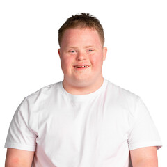 Obraz premium Cute boy with down syndrome