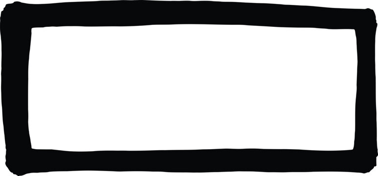 a simple black frame drawn on white background
