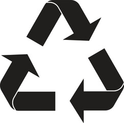 Symbol of Recycling Three Arrows Forming a Triangle Promoting Environmental Responsibility and Sustainability Efforts for a Greener Future