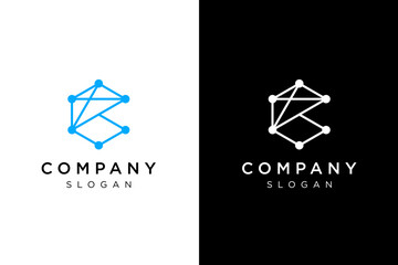 C logo connection abstract modern