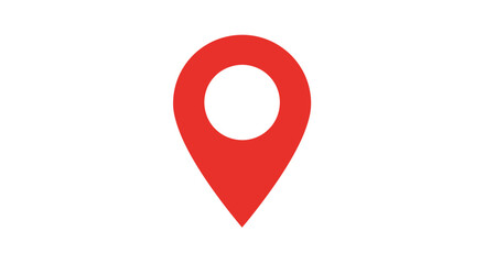 Find local places with a red map pin icon for travel, business, or delivery tracking solutions