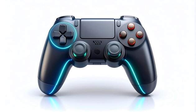 Modern gaming controller, sleek design - Powered by Adobe
