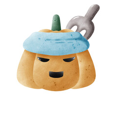 halloween pumpkin isolated on white background