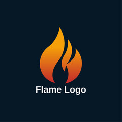 Creative fire vector logo, Abstract flame design, Burning fire silhouette, Bonfire emblem for branding identity
